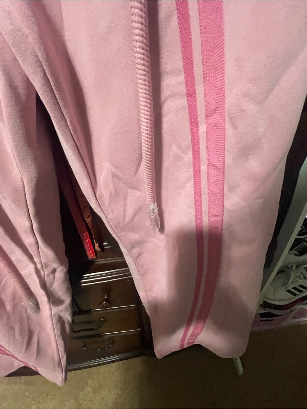 Aelfric Eden Pink Striped Drawstring Waist barrel sweatpants - Picture 12 of 16